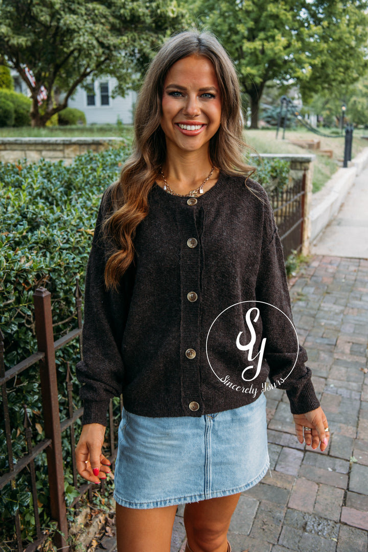 Chilly Nights Sweater- Brown