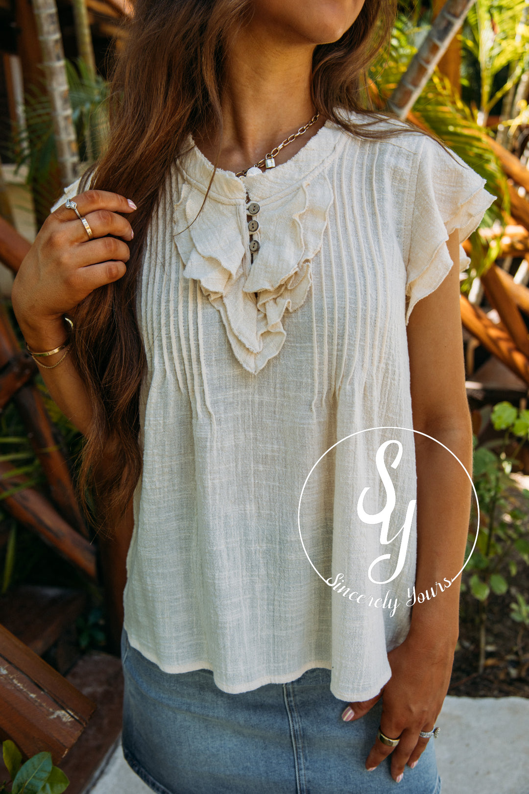 Boheme Bay Top- Cream