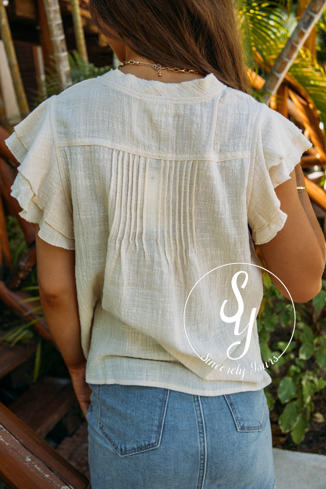 Boheme Bay Top- Cream