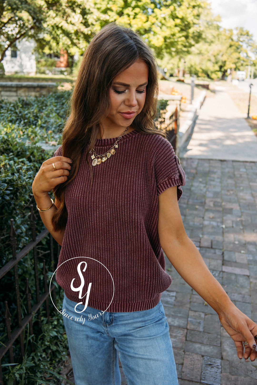 Midnight Feels Sweater- Burgundy