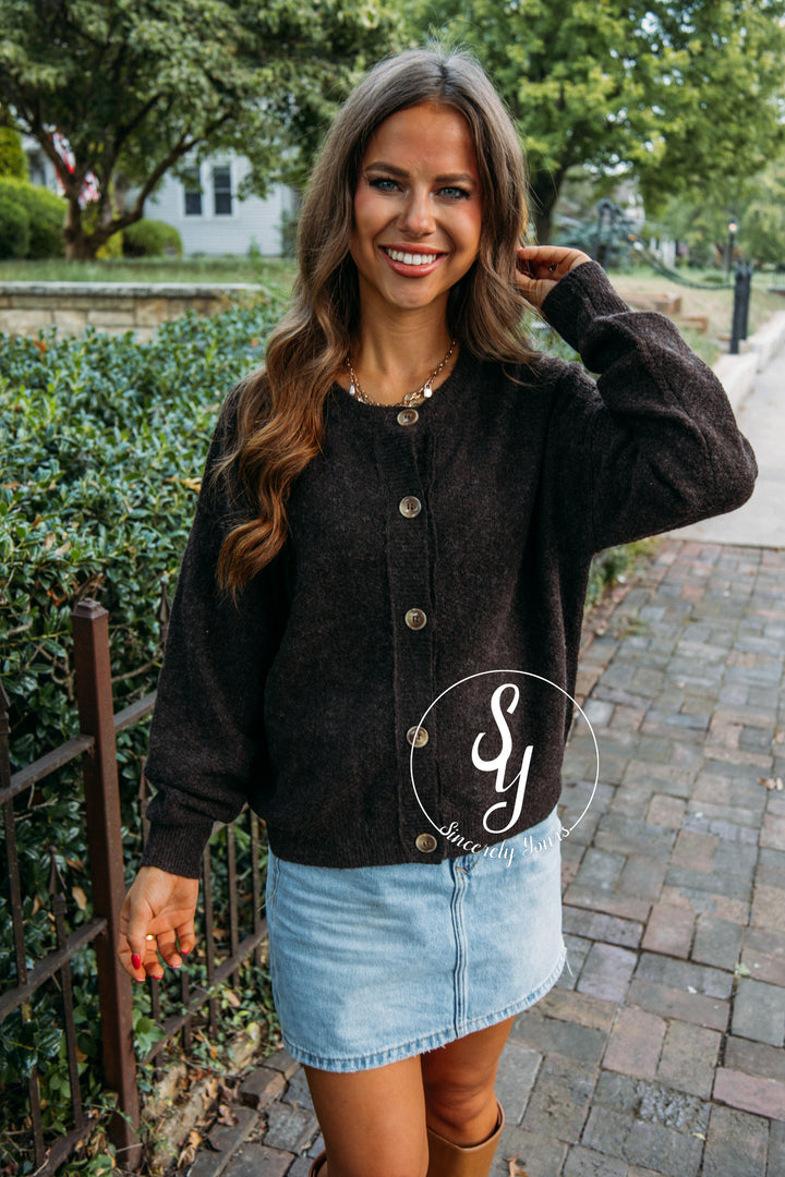 Chilly Nights Sweater- Brown