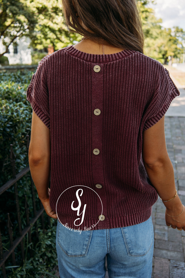 Midnight Feels Sweater- Burgundy