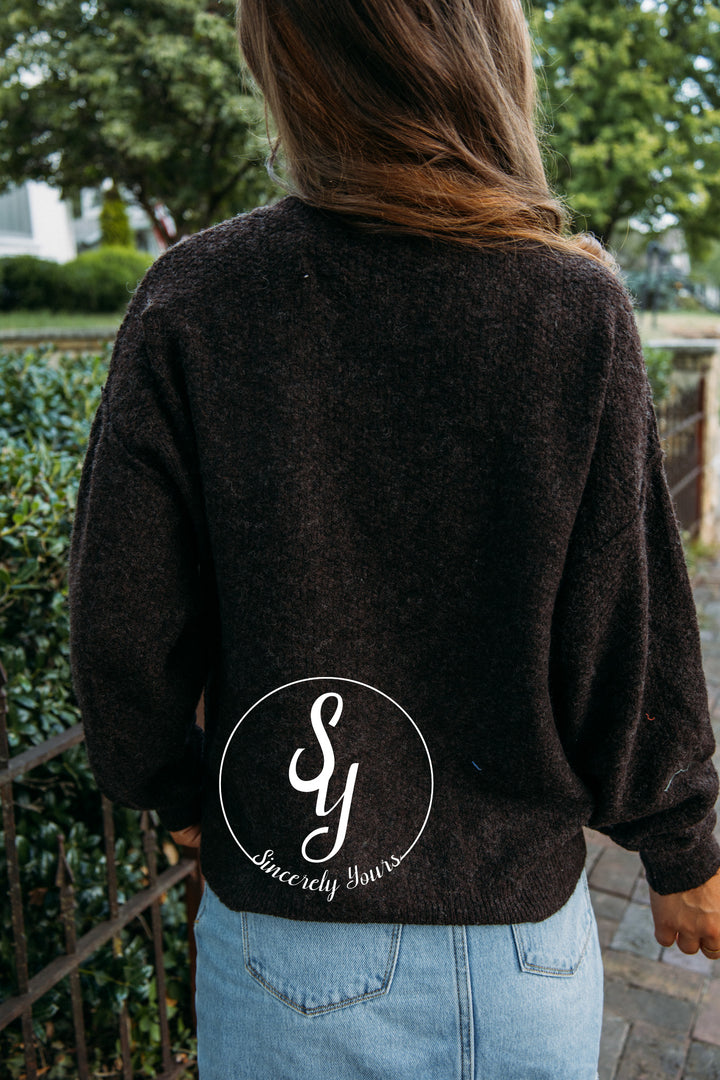 Chilly Nights Sweater- Brown