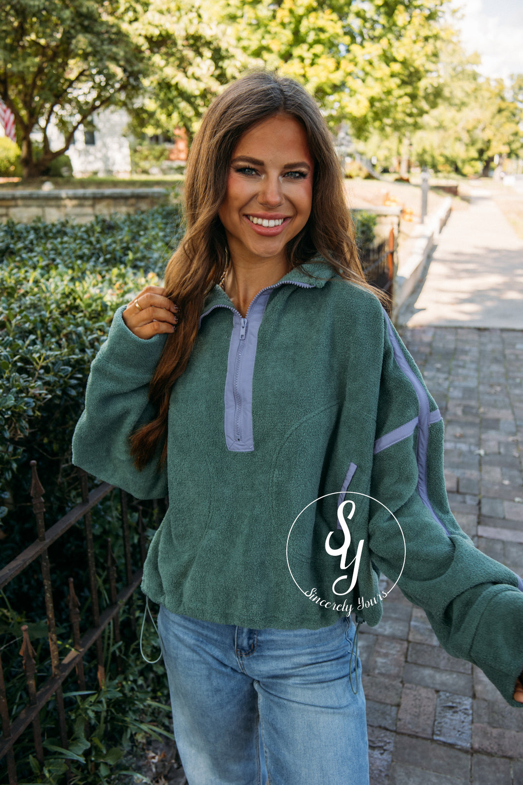 Snuggle Up Pullover- Pistachio