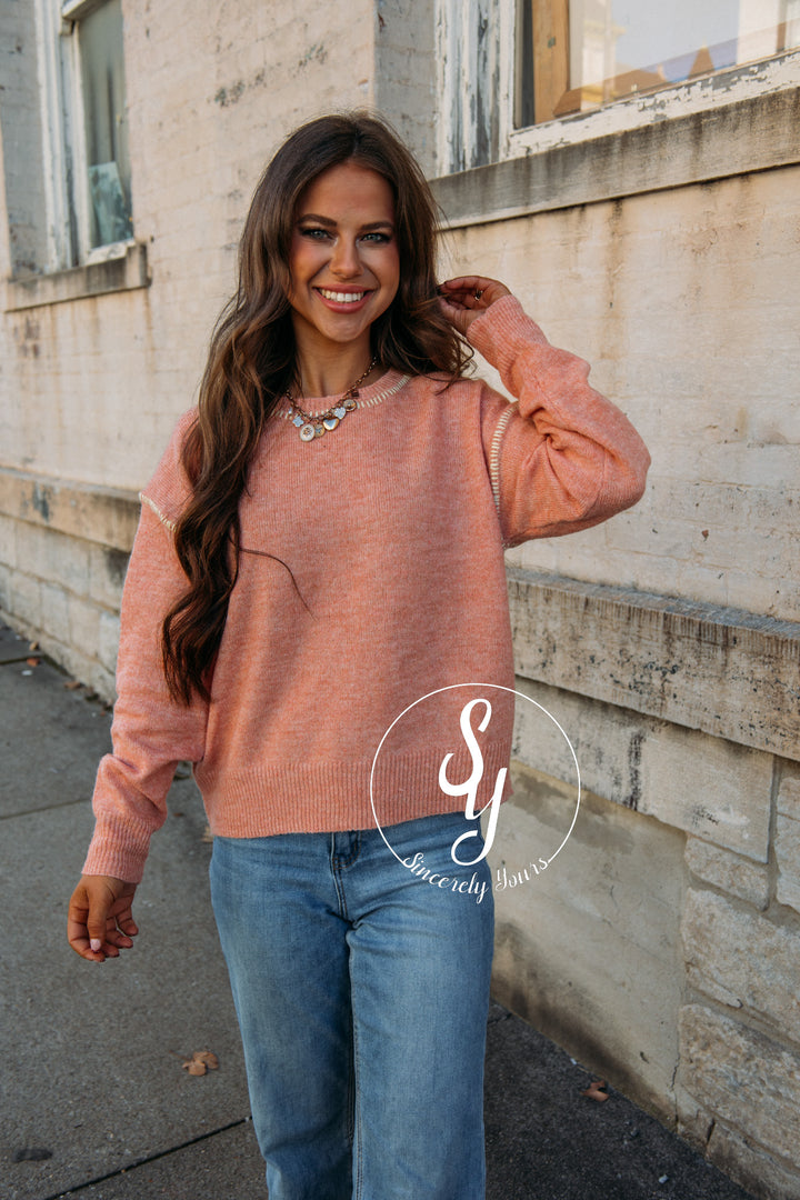 Serene Energy Sweater - Dusty Coral
