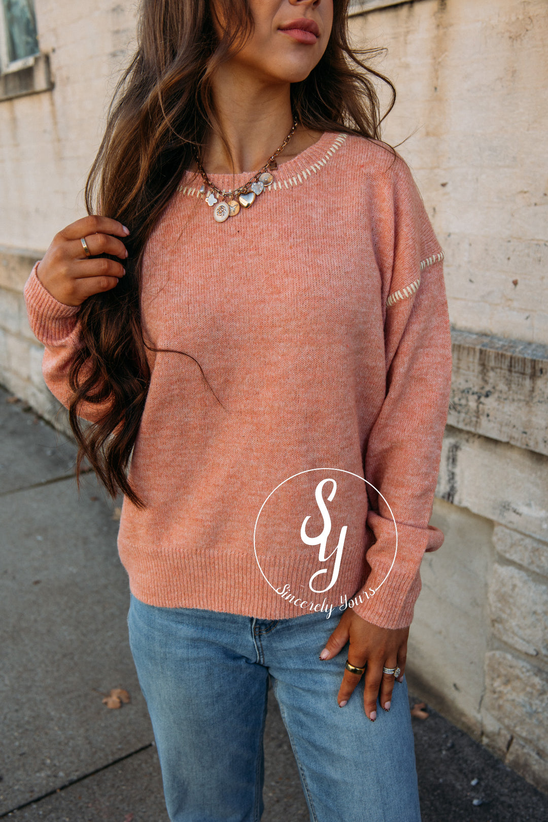 Serene Energy Sweater - Dusty Coral
