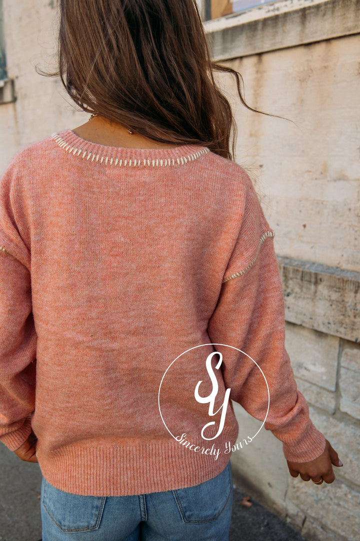 Serene Energy Sweater - Dusty Coral