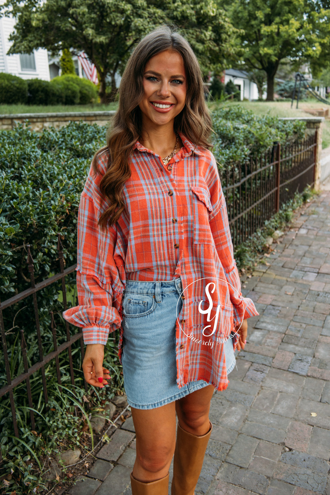Fireside Camping Top- Coral