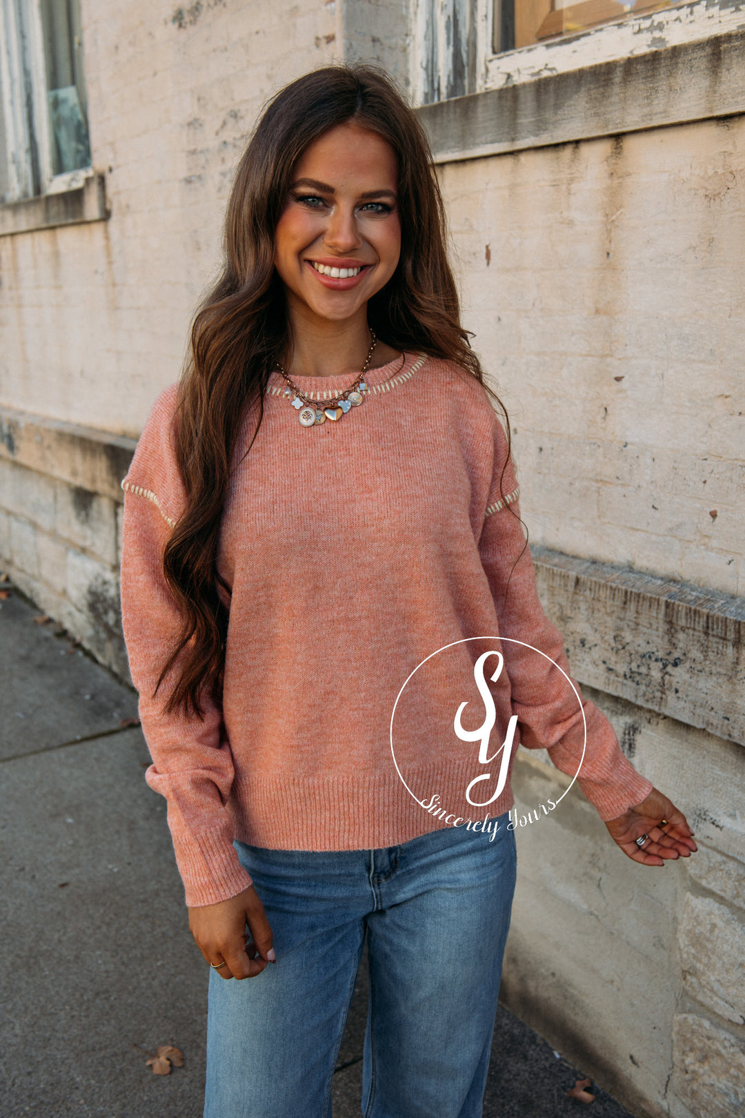 Serene Energy Sweater - Dusty Coral