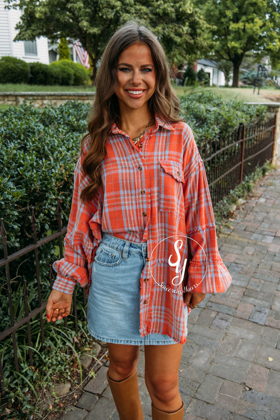 Fireside Camping Top- Coral