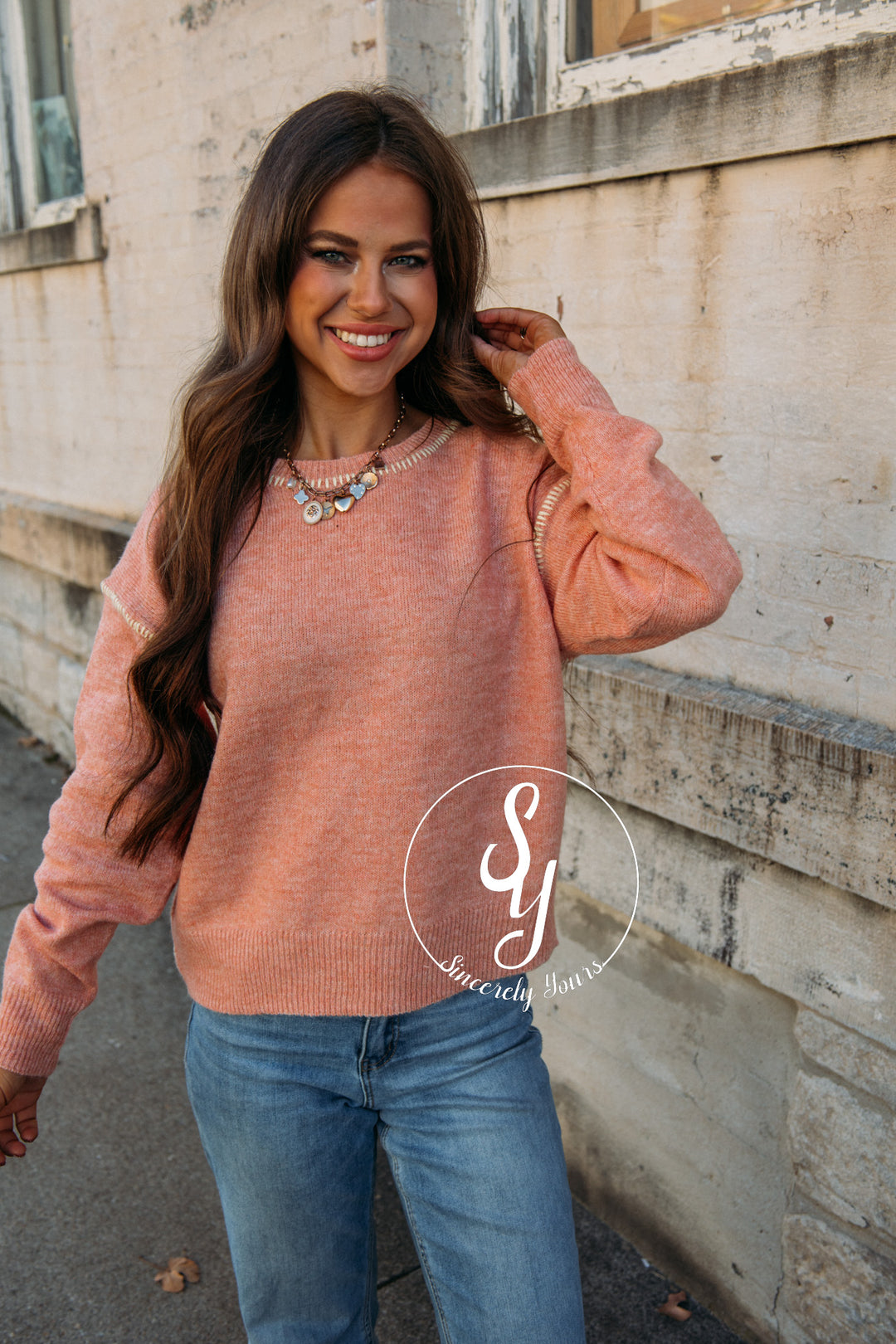 Serene Energy Sweater - Dusty Coral