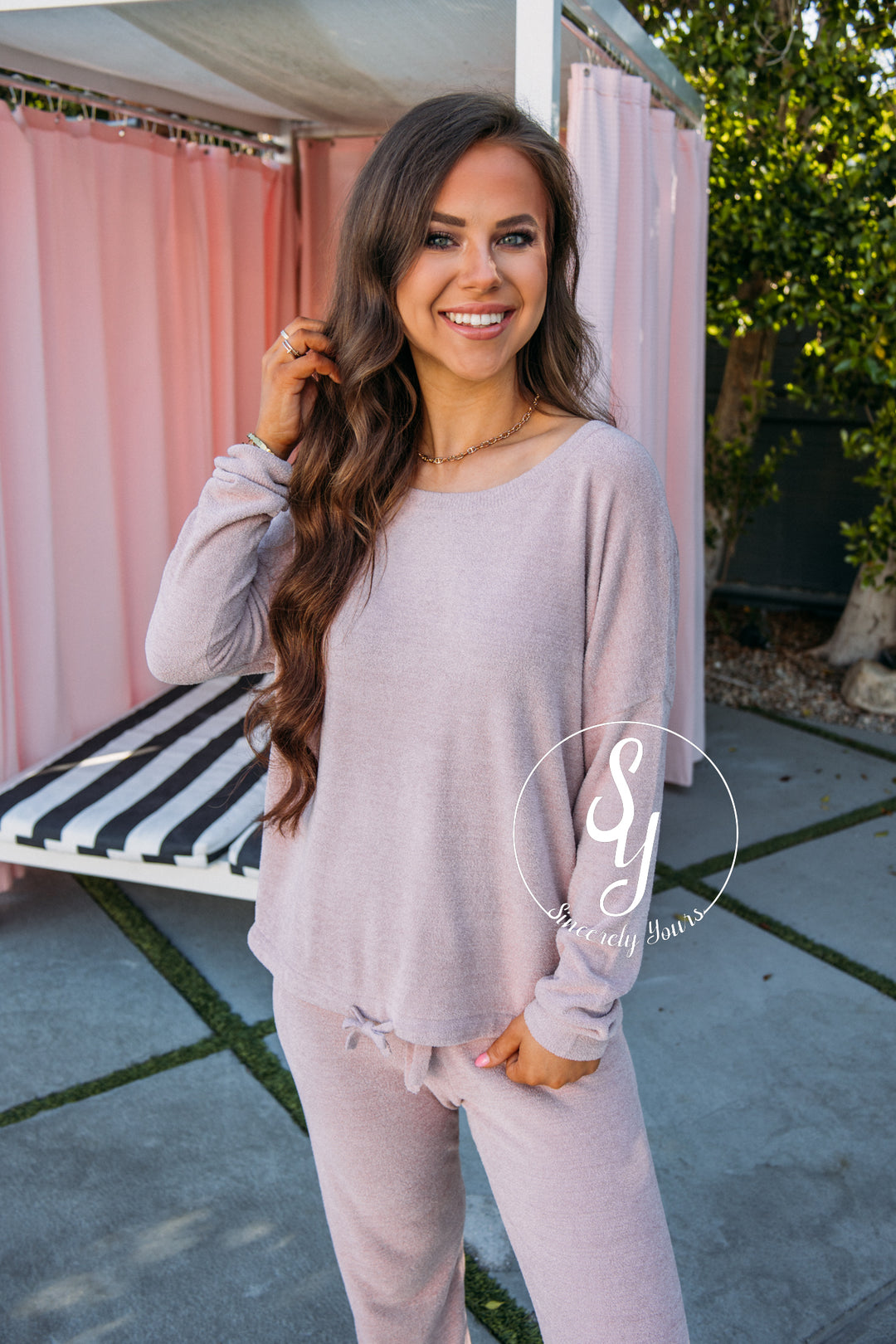 Barefoot Dreams:  CozyChic Ultra Lite Slouchy Pullover - Teaberry