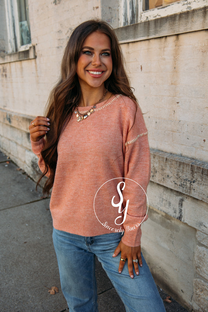 Serene Energy Sweater - Dusty Coral