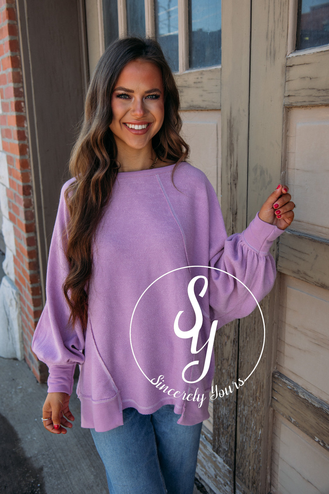 Easy To Style Top- Lavendar