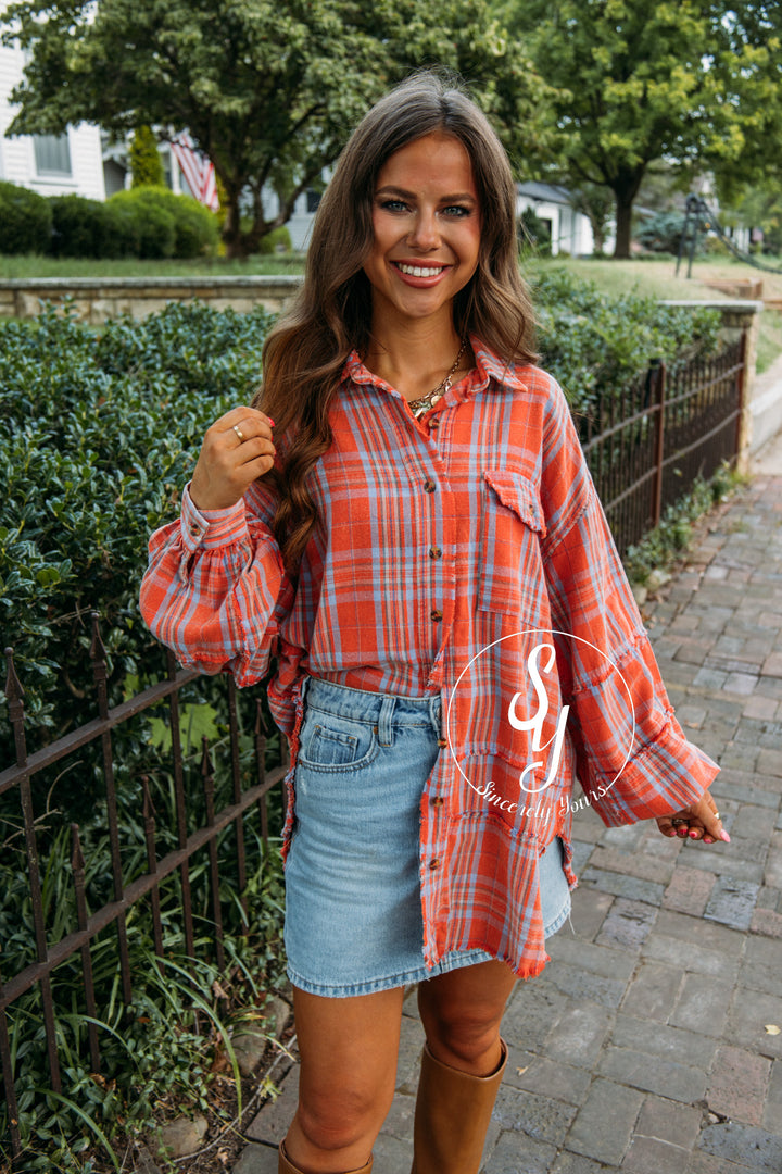 Fireside Camping Top- Coral