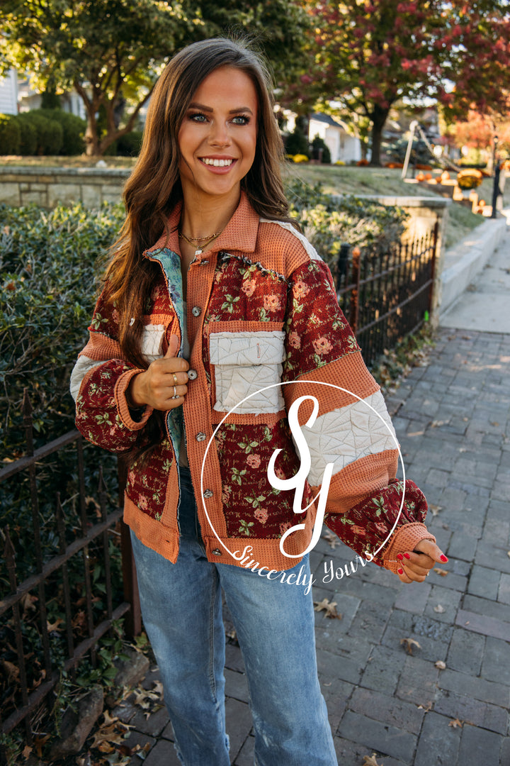 Fall Afternoon Jacket - Brick/Burgundy