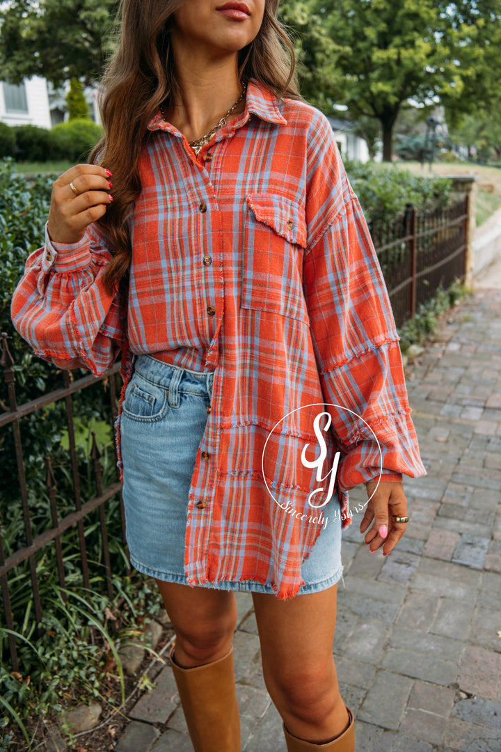 Fireside Camping Top- Coral