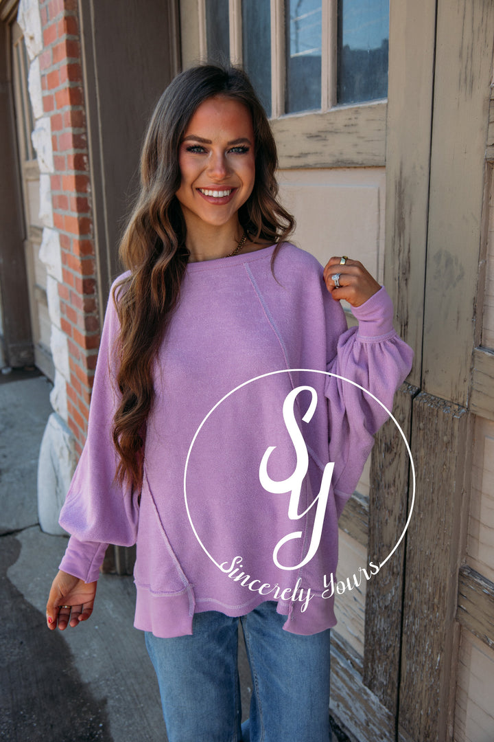 Easy To Style Top- Lavendar