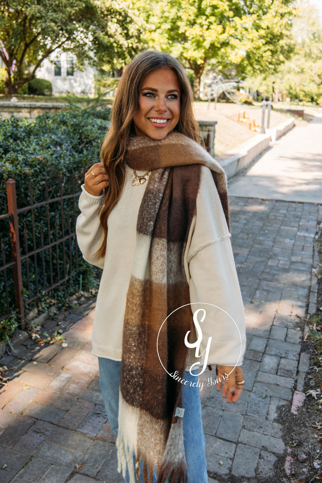 Cuddle Up For A Bit Scarf - Brown
