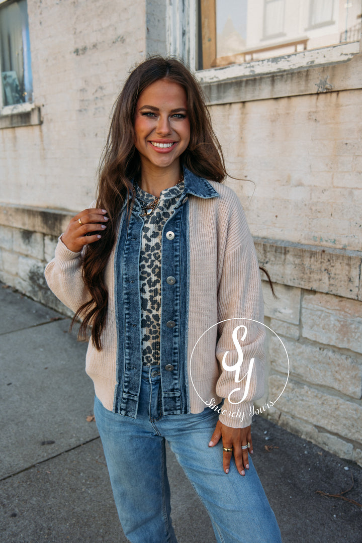 Feeling Preppy Cardigan - Beige