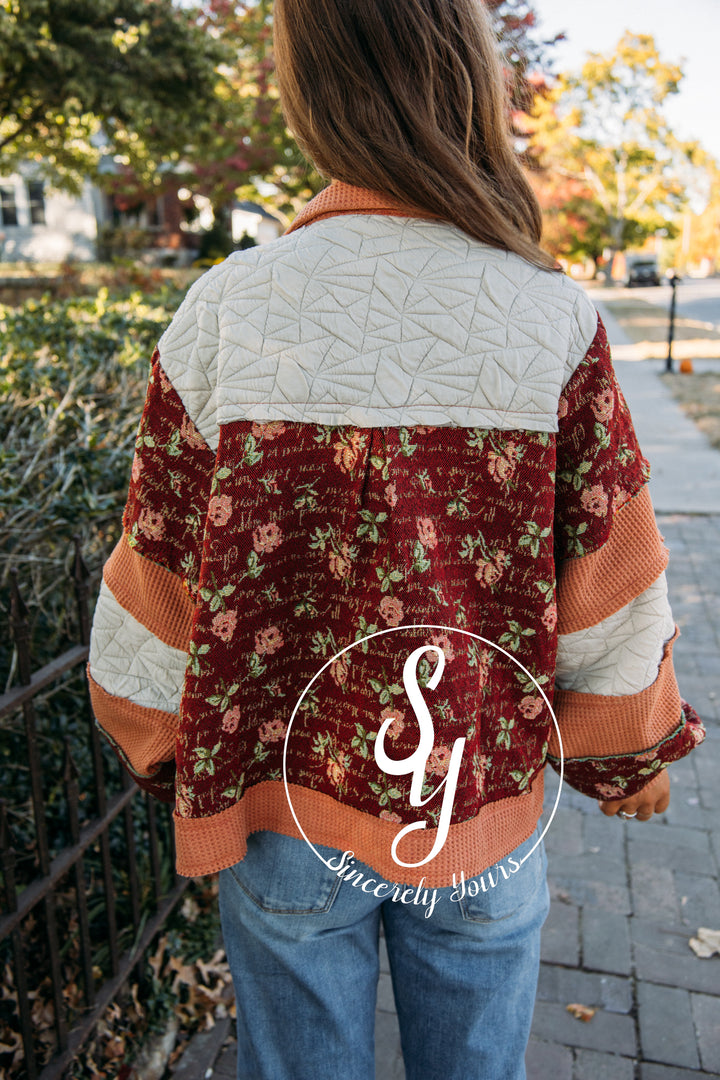 Fall Afternoon Jacket - Brick/Burgundy