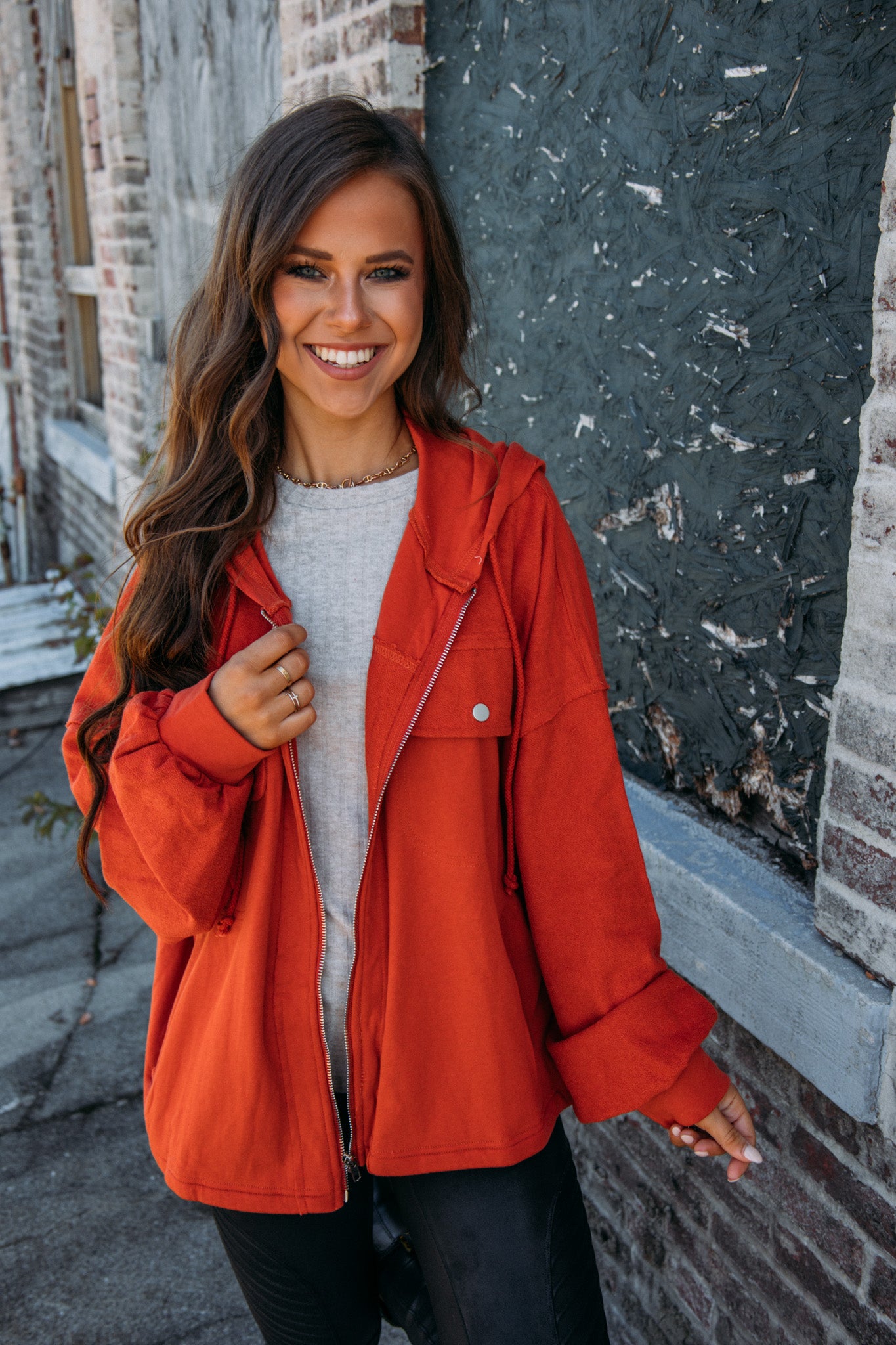 Burnt orange sale sherpa jacket