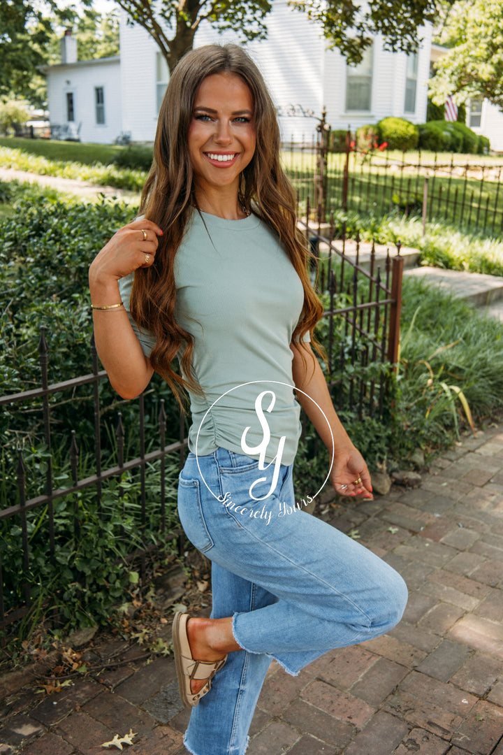 Slinky Moment Top- Sage