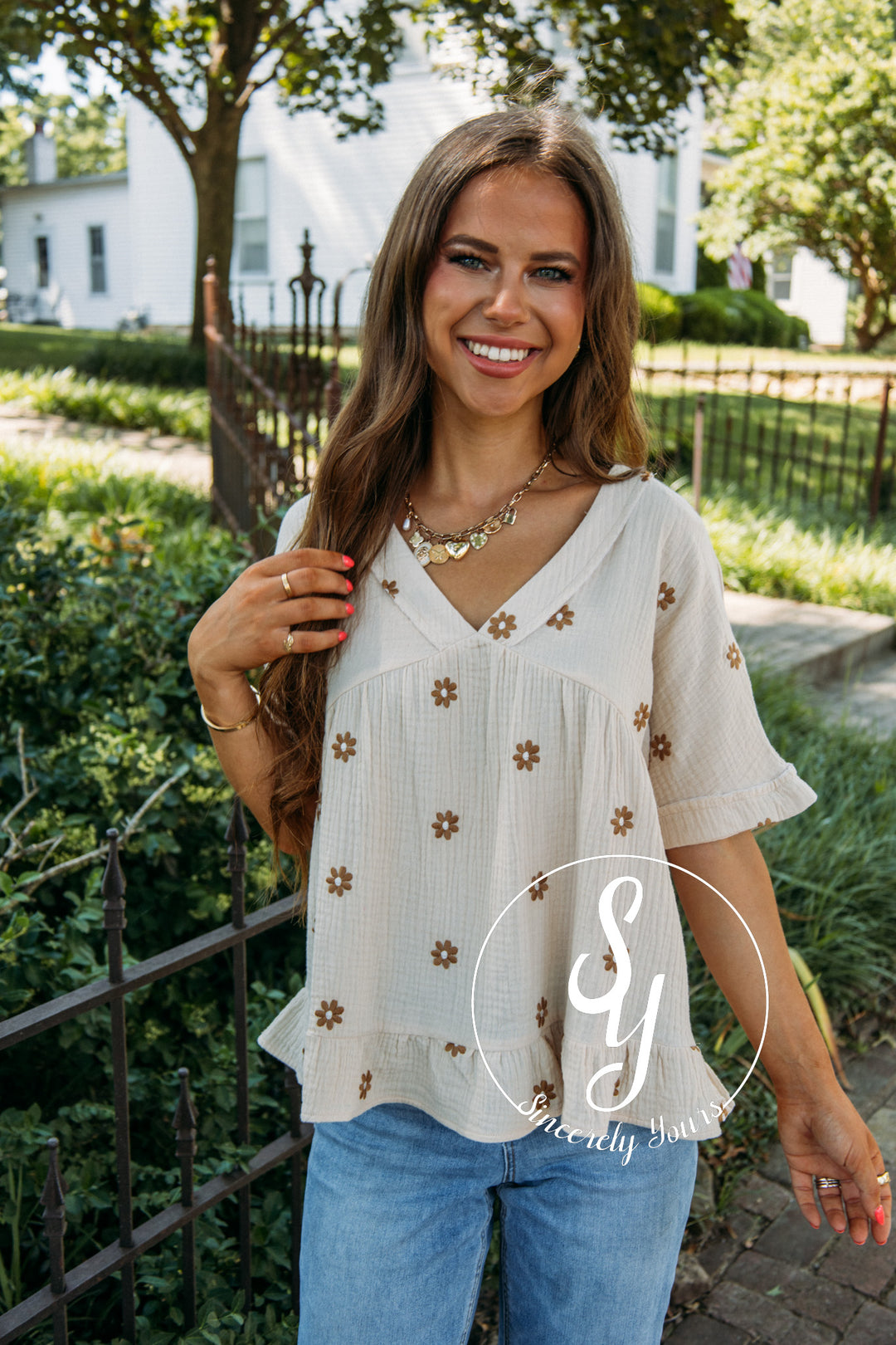Petal Moment Top- Natural