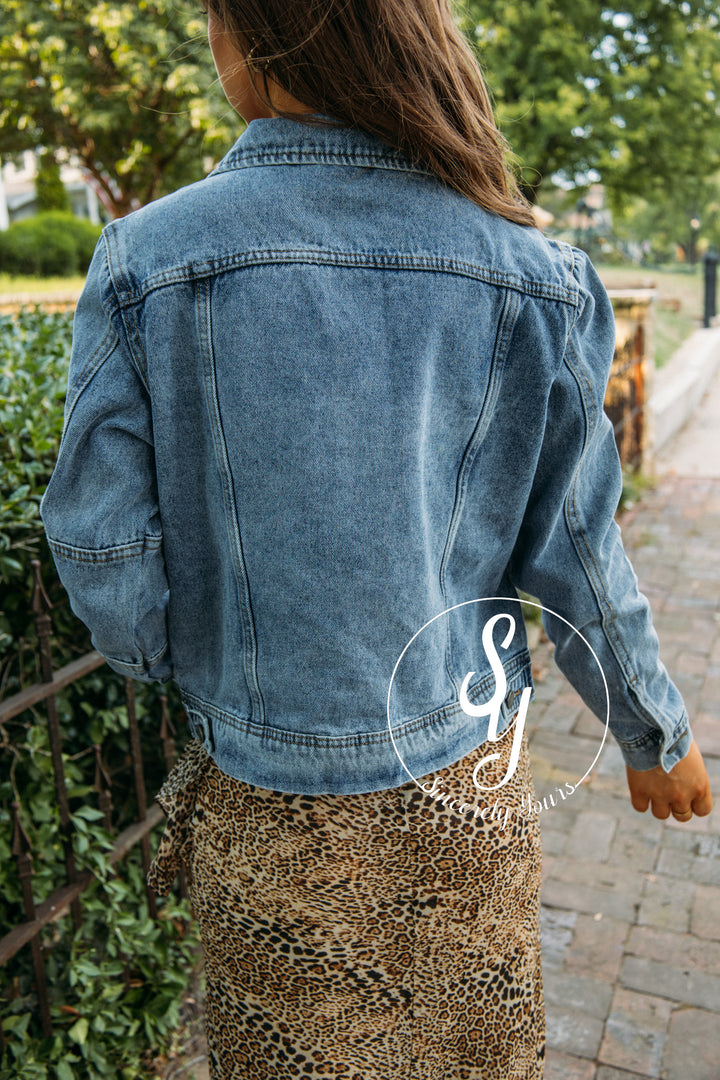 Stylish Staple Jacket- Med Denim