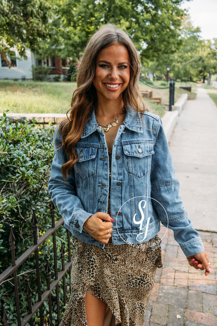 Stylish Staple Jacket- Med Denim