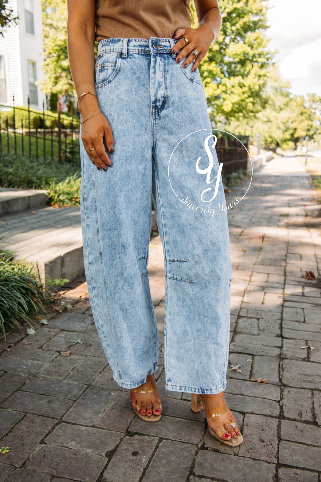 Marley Barrel Denim - Lt Indigo