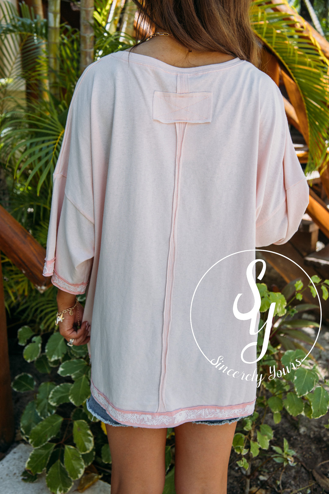 USA Patch Top- Blush