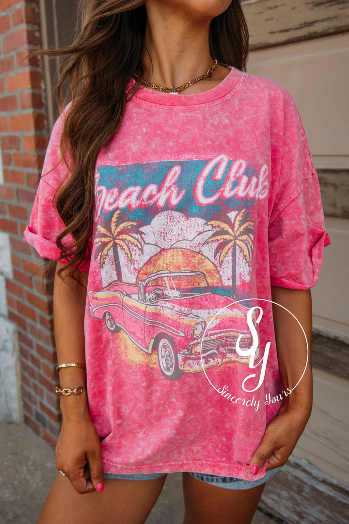 Beach Club Tee - Pink