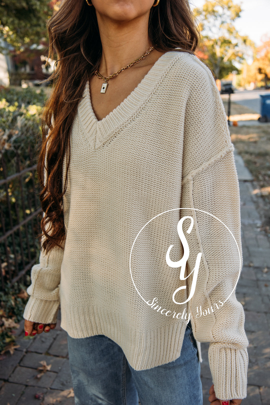 Thankful Moment Sweater- Cream