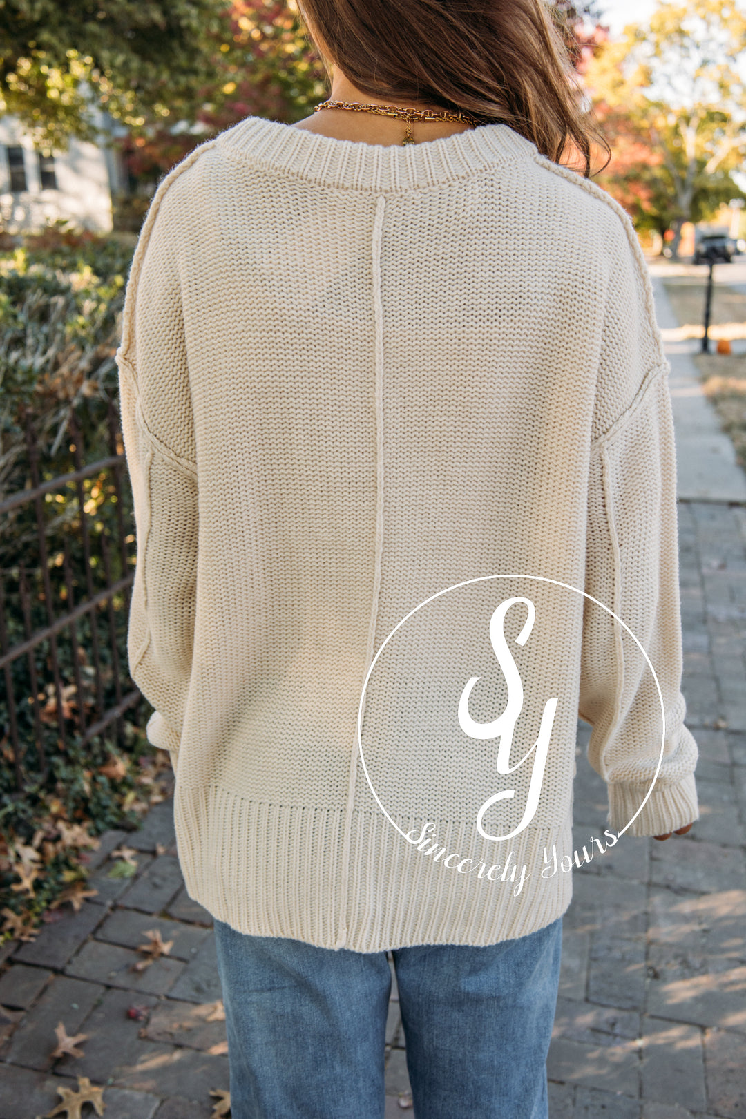 Thankful Moment Sweater- Cream