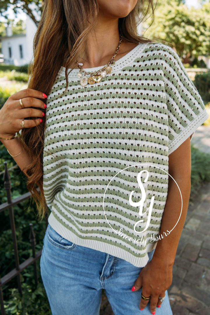 Baja Sweater- Light Olive