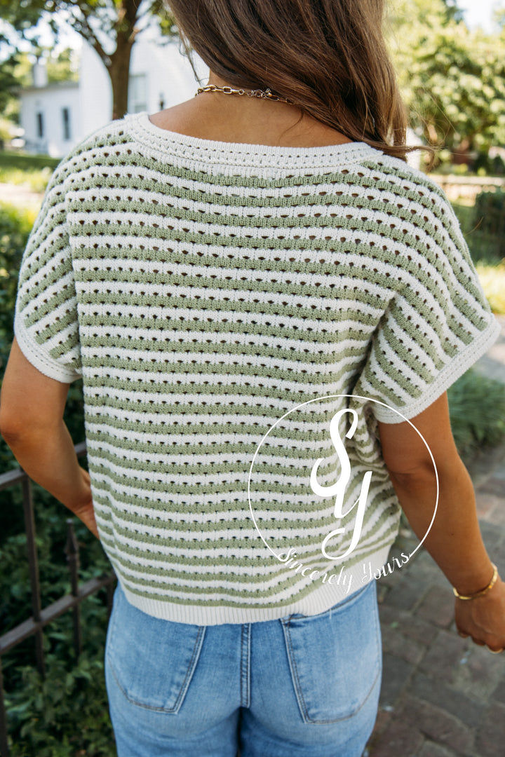 Baja Sweater- Light Olive
