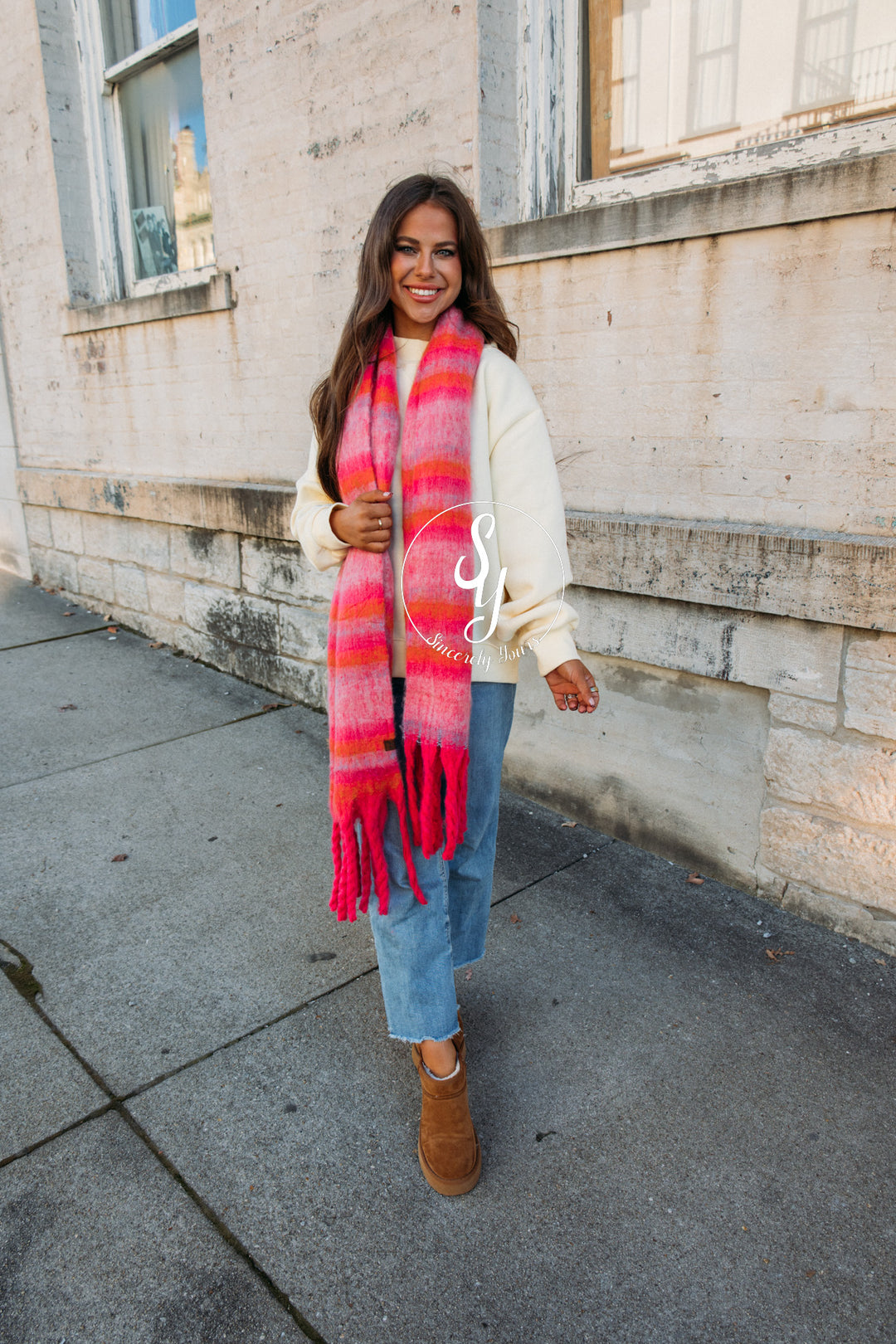 Cuddle Up For A Bit Scarf - Hot Pink