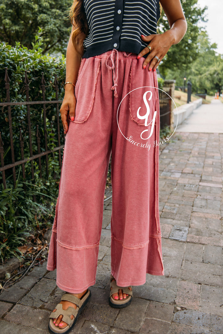Connecting Flight Pants- Boho Red