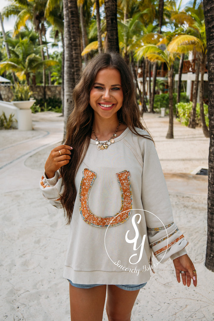 Horseshoe Style Top - Bone