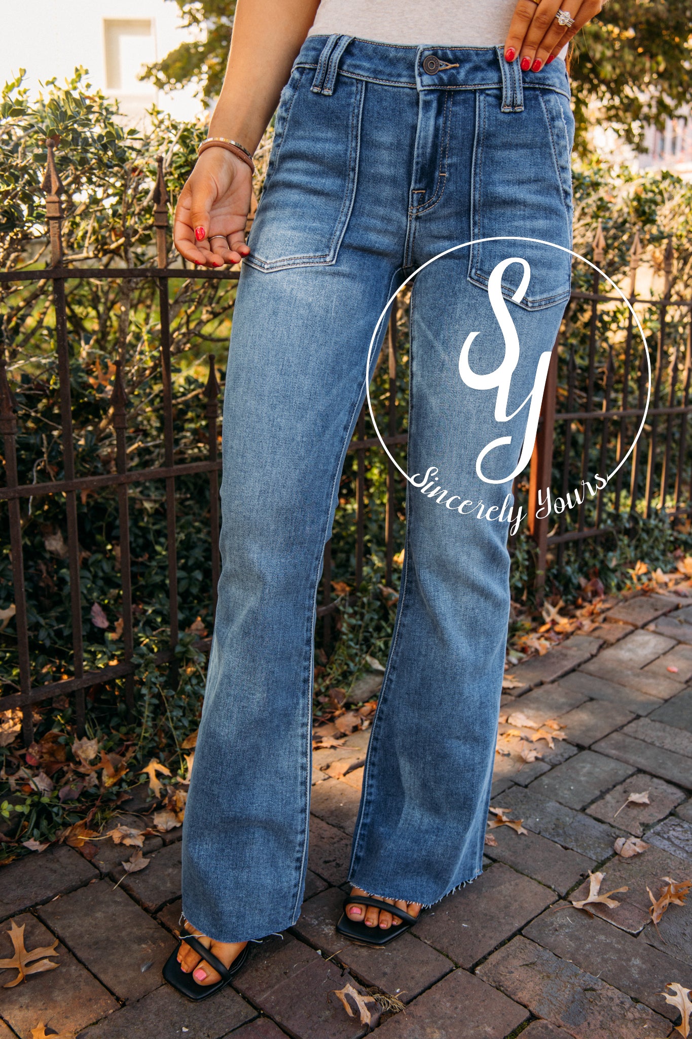 Hidden: Happi Flare Denim - Medium Dark – Sincerely Yours