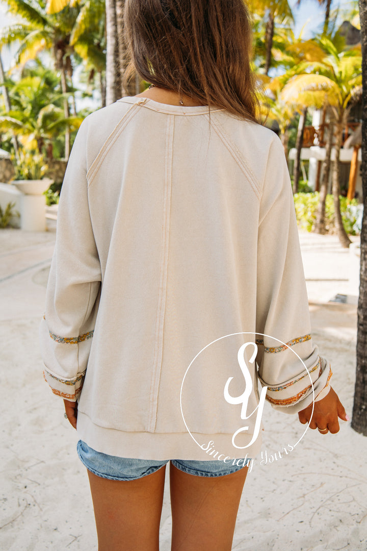 Horseshoe Style Top - Bone