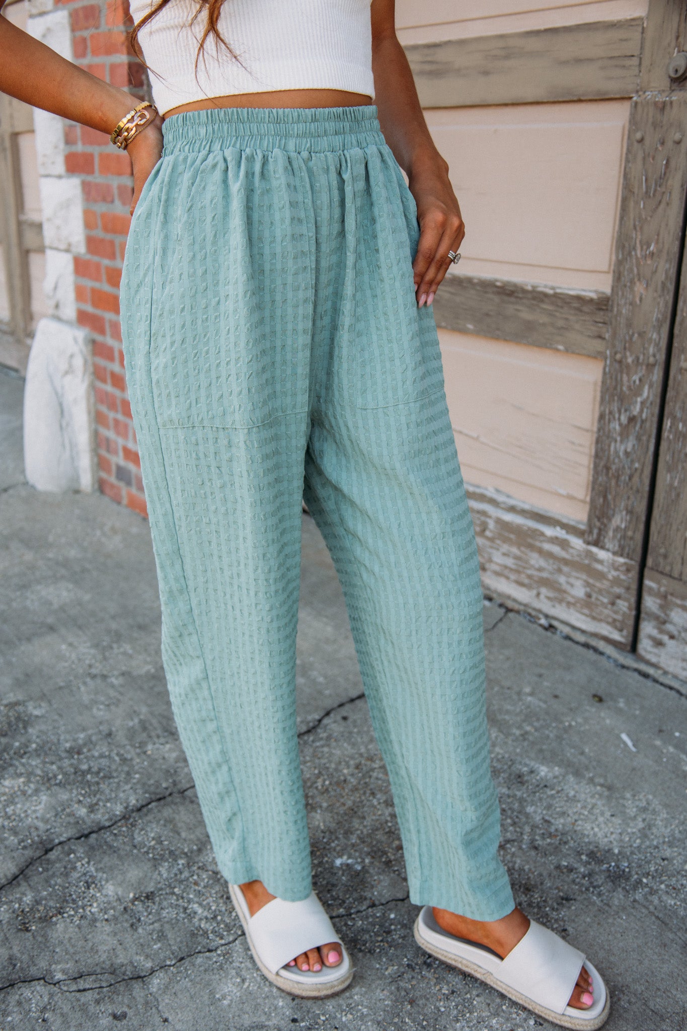 Load image into Gallery viewer, Style Statement Pants -Sea Glass
