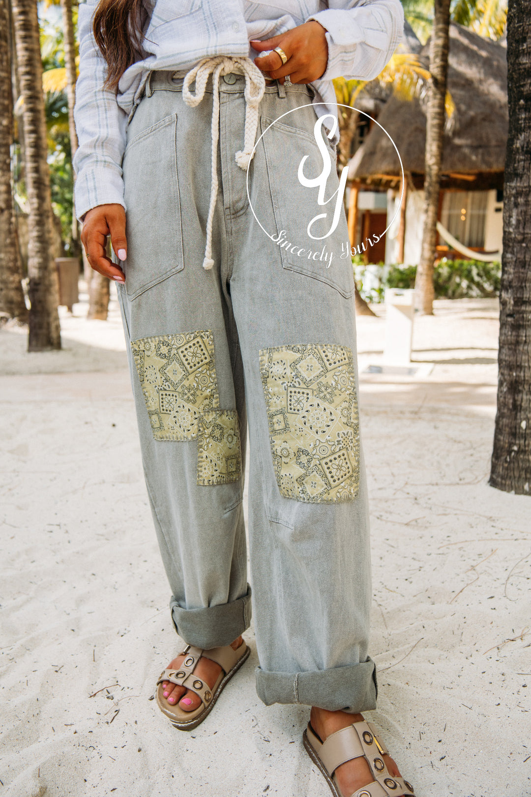 Patch Feels Denim - Ash Olive