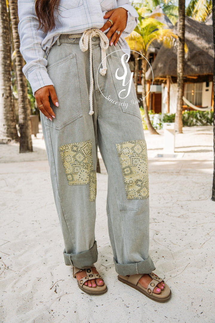 Patch Feels Denim - Ash Olive