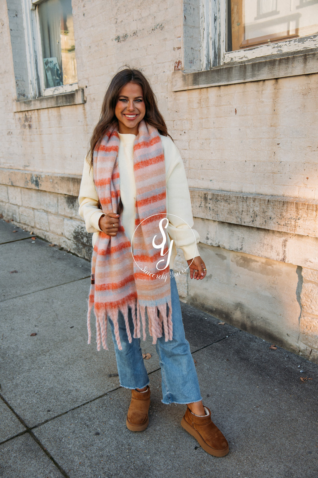 Cuddle Up For A Bit Scarf -Rose