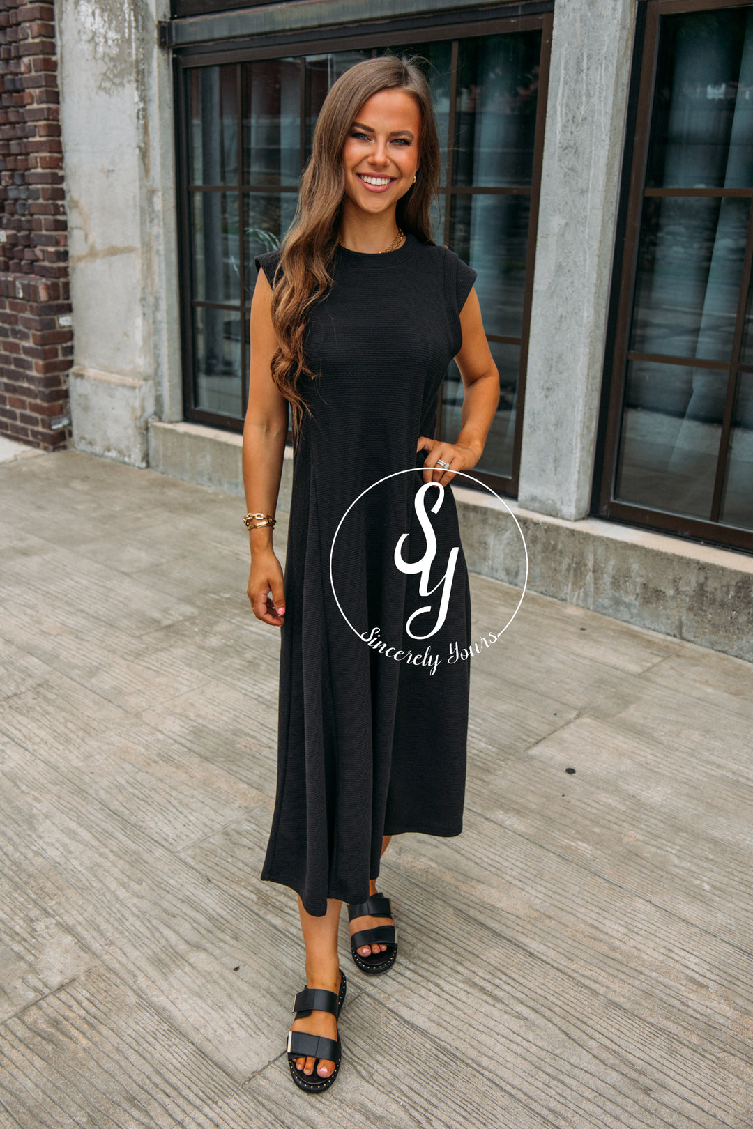 Cloudy Day Dress - Black