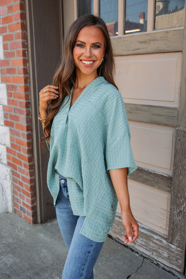 Style Statement Top - Sea Glass