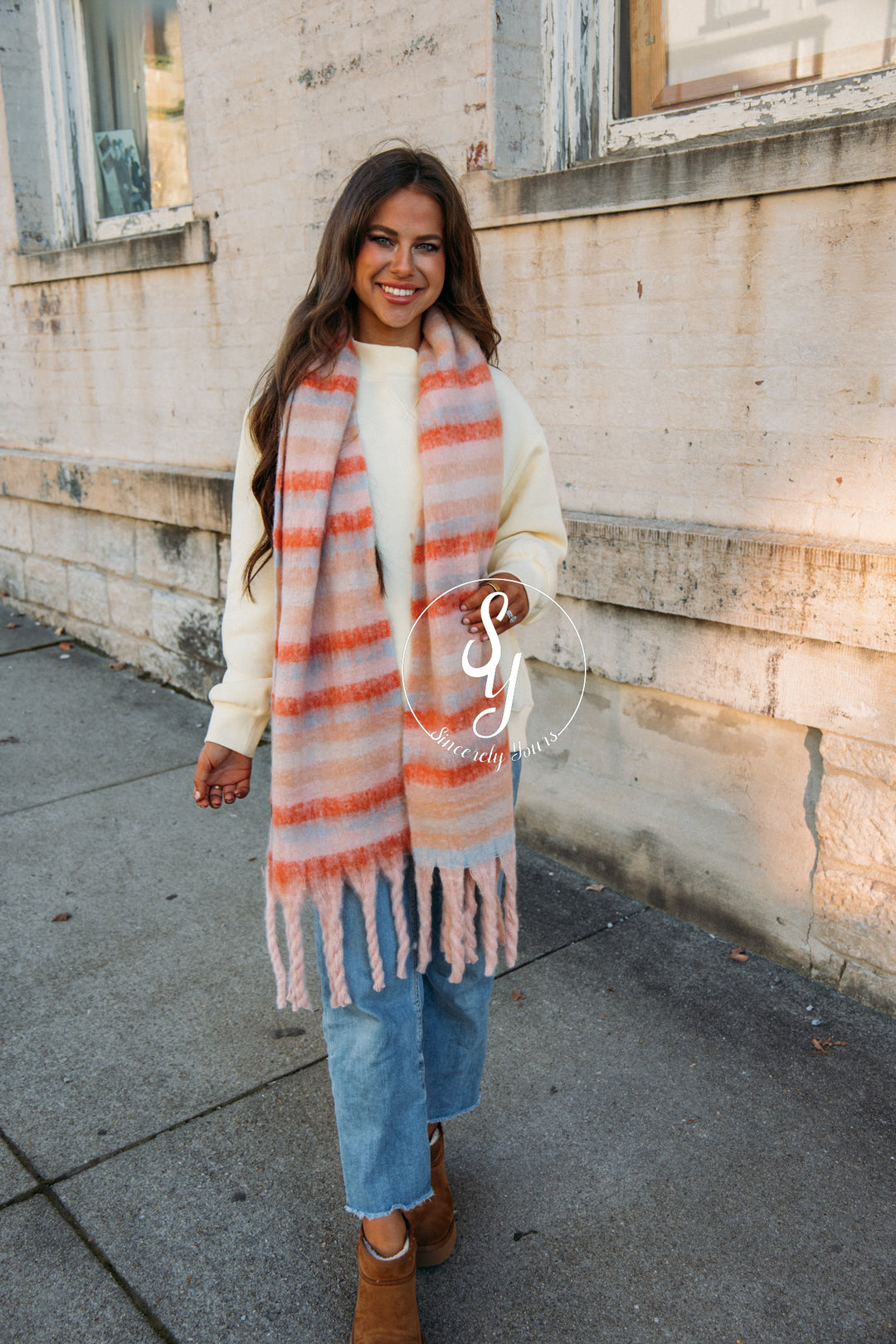 Cuddle Up For A Bit Scarf -Rose