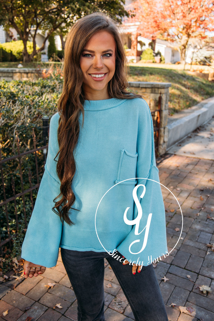 Cabin Cozy Sweater - Baby Blue